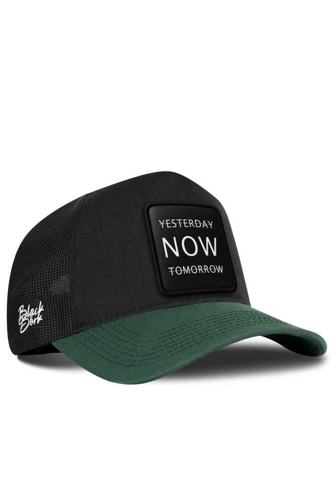 Yesterday Now Tomorrow Logolu Cordura Petrol Yeşili-Siyah Trucker Şapka