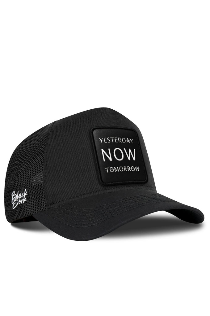 Yesterday Now Tomorrow Logolu Cordura Siyah Trucker Şapka