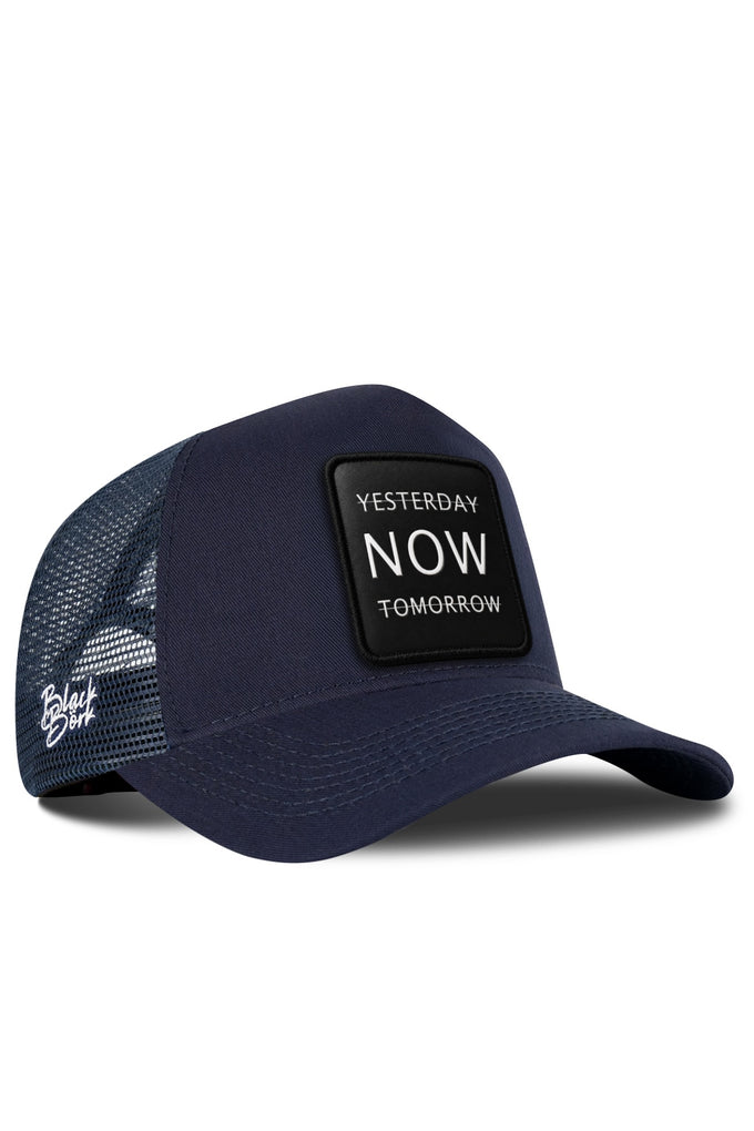 Yesterday Now Tomorrow Logolu Lacivert Trucker Şapka