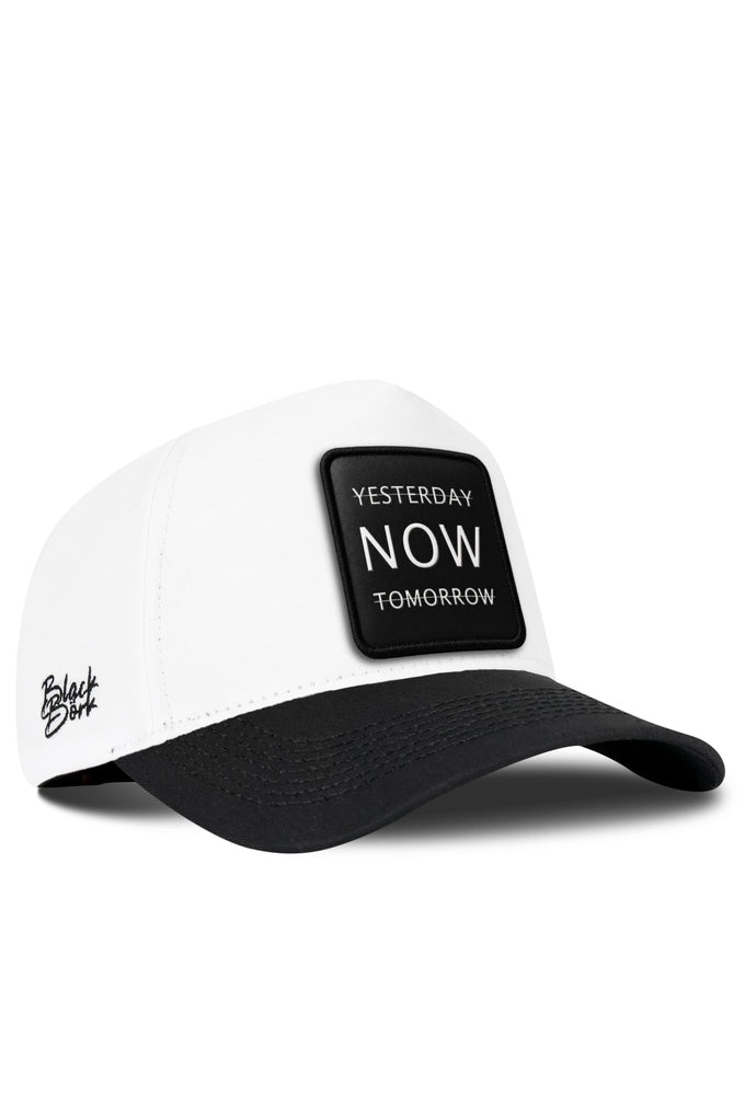 Yesterday Now Tomorrow Logolu Siyah-Beyaz Beyzbol Premium Şapka