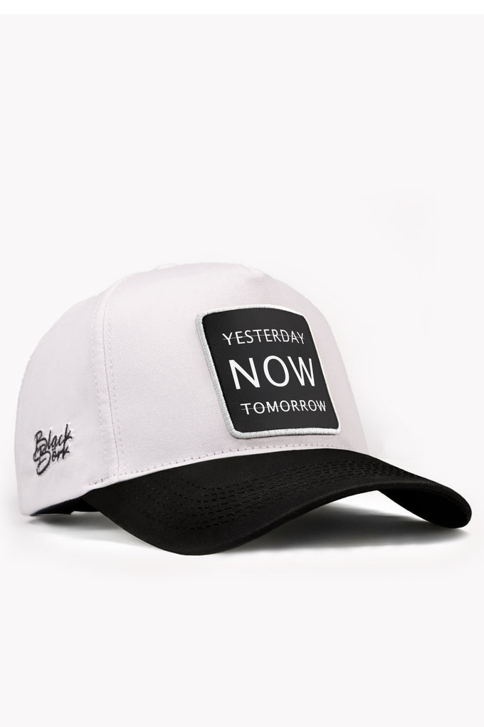 Yesterday Now Tomorrow Logolu Siyah-Beyaz Beyzbol Şapka