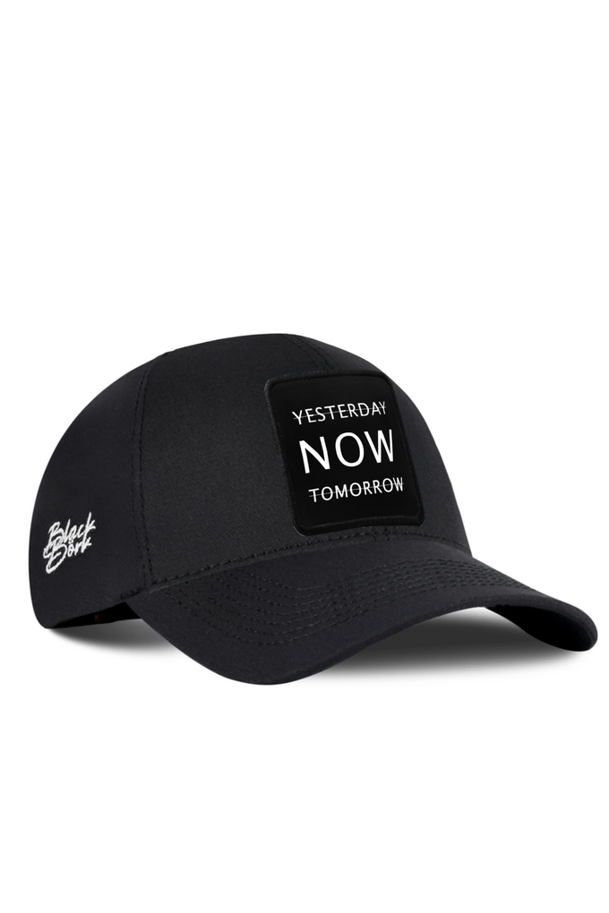 Yesterday Now Tomorrow Logo Black Six Baseball Cap