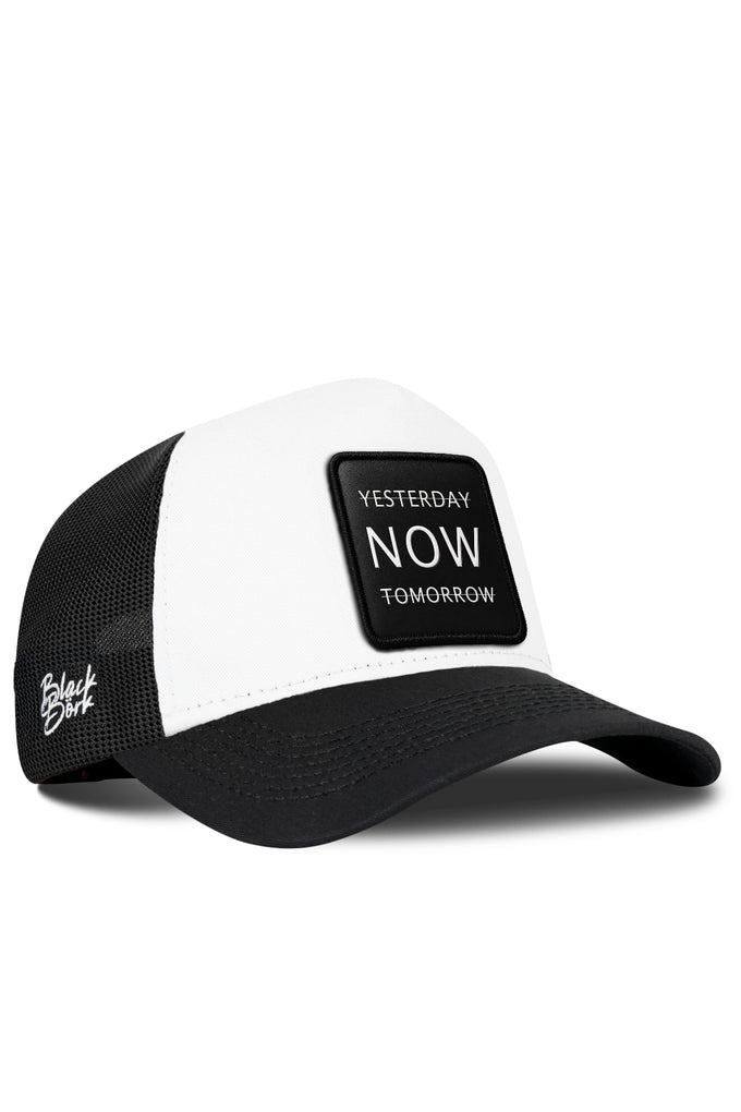 Yesterday Now Tomorrow Siyah-Beyaz Trucker Şapka