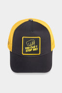 You Can t Stop Me Logolu Siyah-Sarı Trucker Şapka